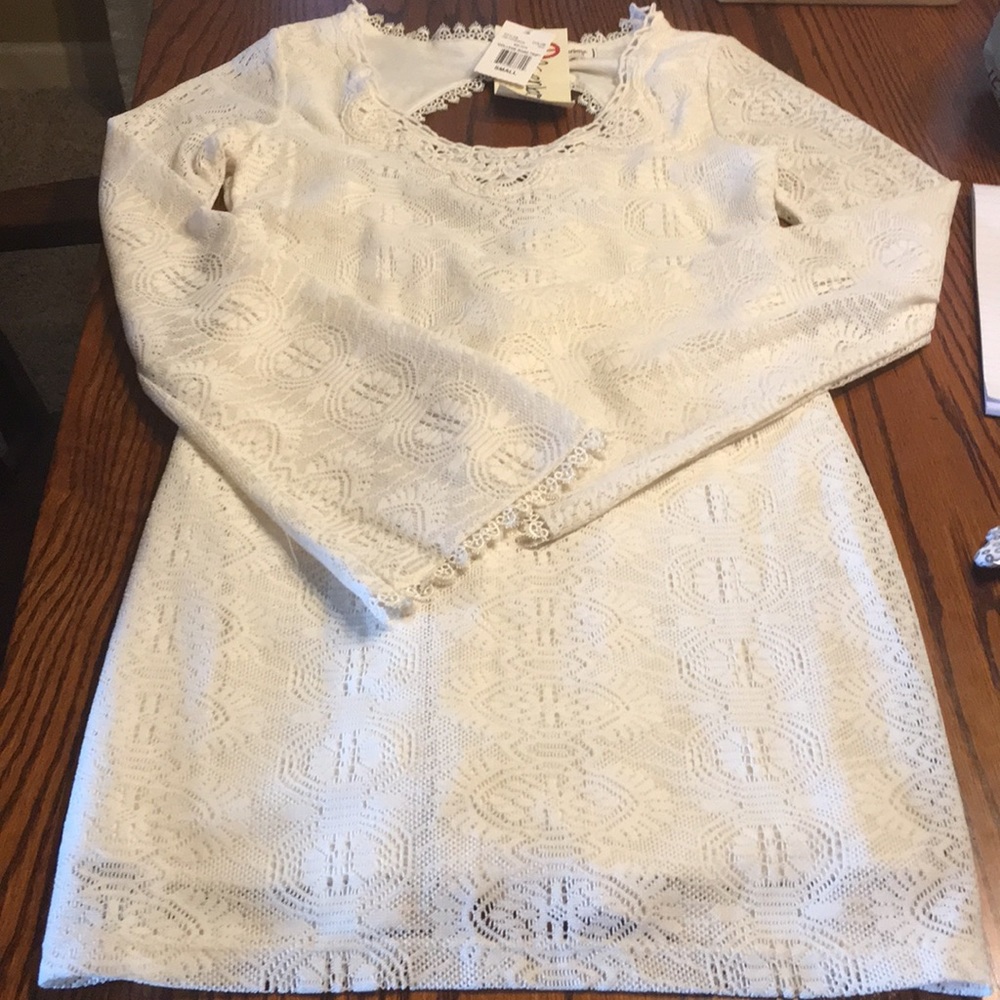 Cream lace dress